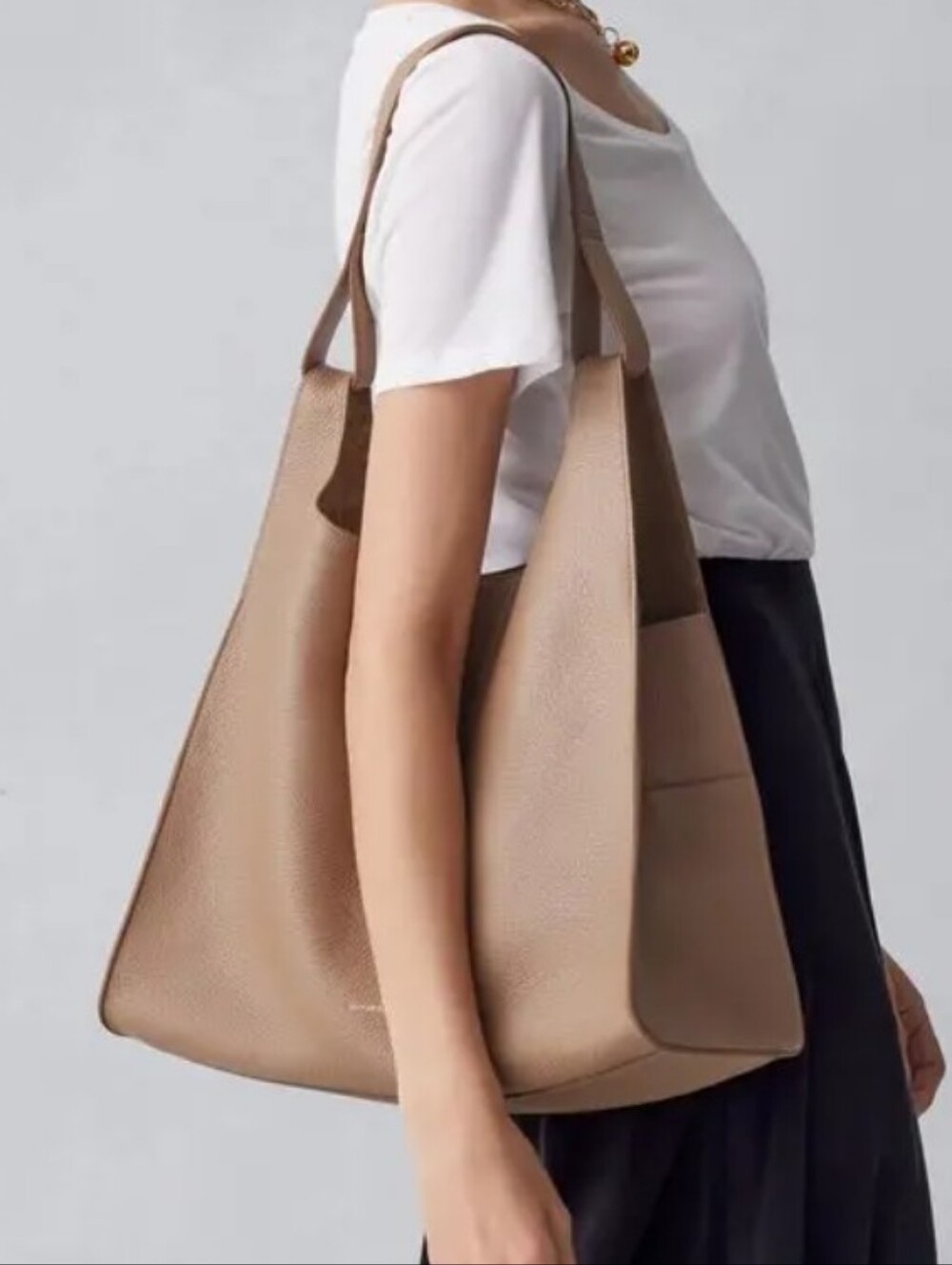 Cuyana Oversized Double Loop Bag - Cappuccino